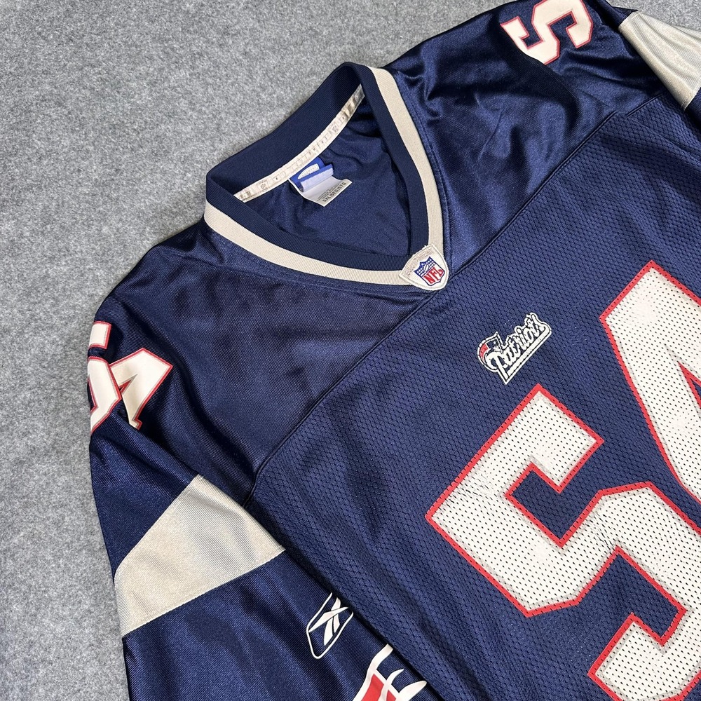 New England Patriots Football Jersey Mens 5XL NFL Bruschi 54 Reebok On Field